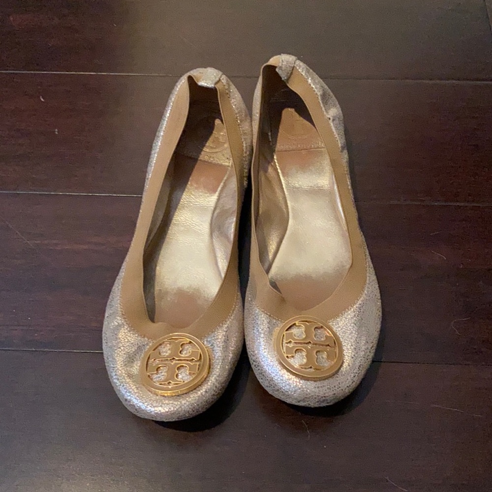 Silver Tory Burch ballet flats size 7